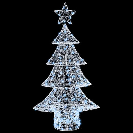 Julgran med 160 LED-lampor Kallvit 150 cm Akryl