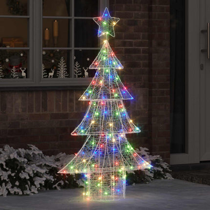 Julgran med 160 LED-lampor Flerfärgsdesign 150 cm Akryl