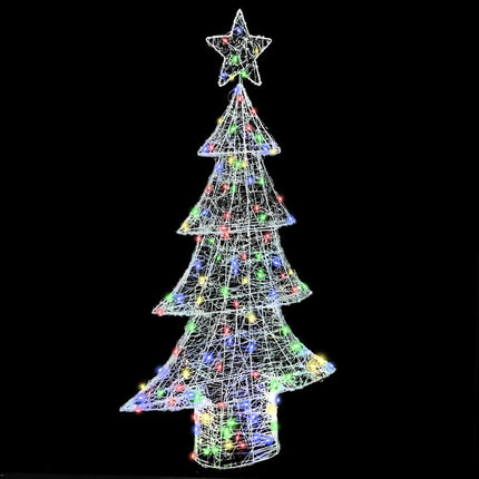Julgran med 160 LED-lampor Flerfärgsdesign 150 cm Akryl