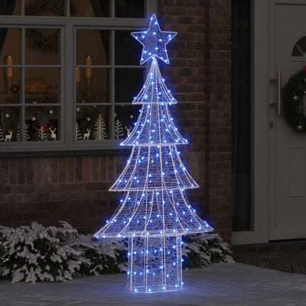 Julgran med 240 LED-lampor Blå 180 cm Akryl