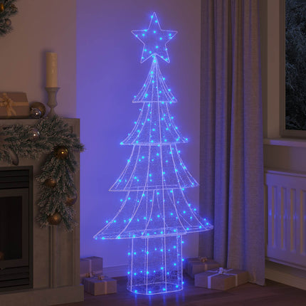 Julgran med 240 LED-lampor Blå 180 cm Akryl