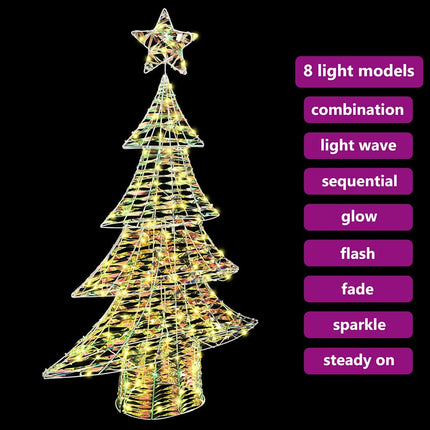 Julgran med 120 LED-lampor Varmvit 120,5 cm PET