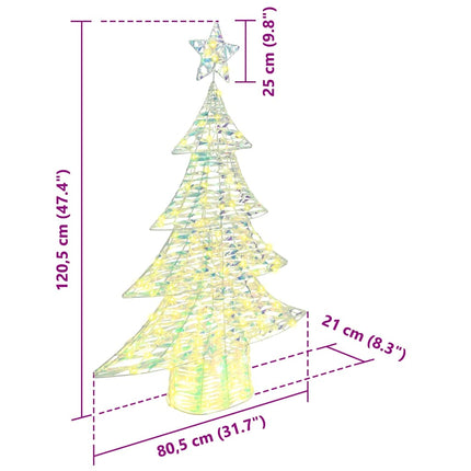Julgran med 120 LED-lampor Varmvit 120,5 cm PET