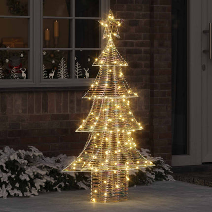 Julgran med 160 LED-lampor Varmvit 150 cm PET