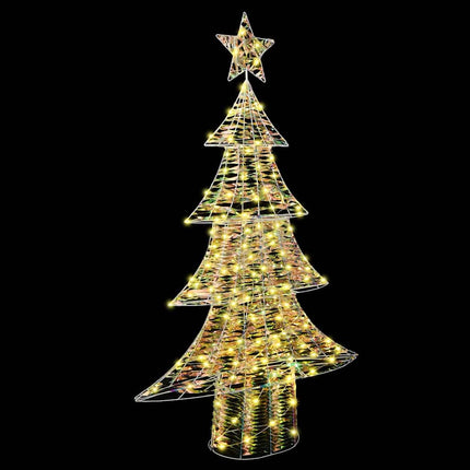 Julgran med 160 LED-lampor Varmvit 150 cm PET