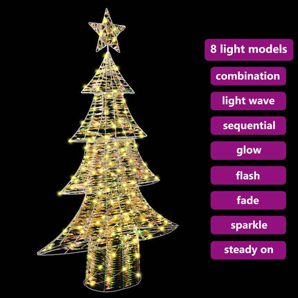Julgran med 160 LED-lampor Varmvit 150 cm PET