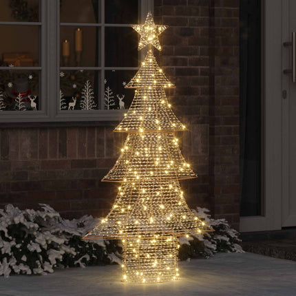 Julgran med 160 LED-lampor Varmvit 151 cm PET