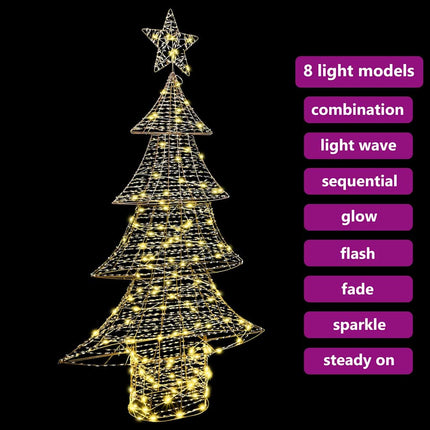 Julgran med 160 LED-lampor Varmvit 151 cm PET