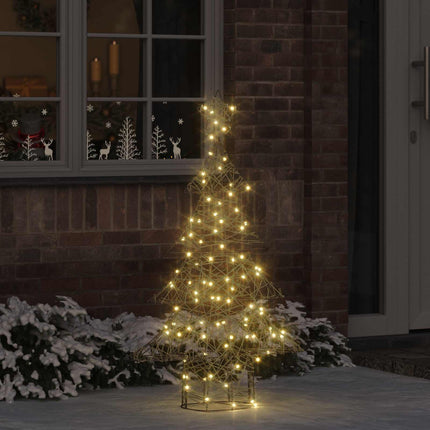 Julgran med 120 LED-lampor Varmvit 150 cm Rotting