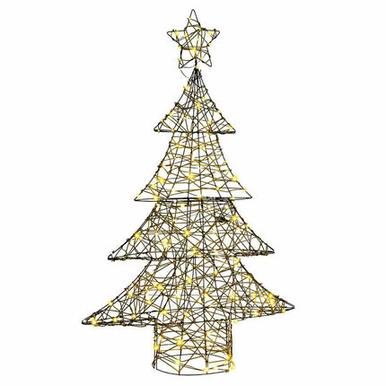 Julgran med 120 LED-lampor Varmvit 150 cm Rotting