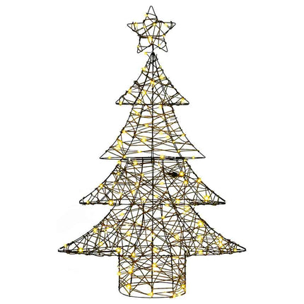 Julgran med 120 LED-lampor Varmvit 150 cm Rotting