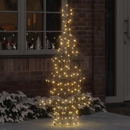 Julgran med 160 LED-lampor Varmvit 150 cm Rotting