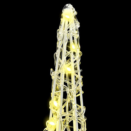 Julgran med 90 LED-lampor 3 pcs Varmvit 20 x 20 x 80 cm Akryl
