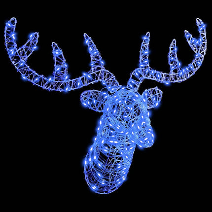Renhuvud med 140 LED-lampor Blå 68 x 36,5 x 62,5 cm Akryl