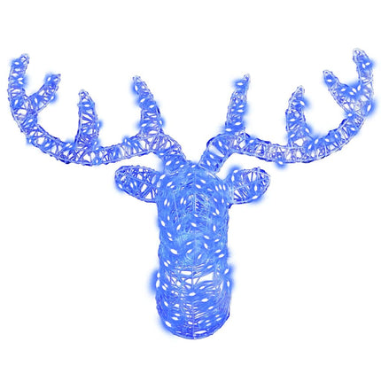 Renhuvud med 140 LED-lampor Blå 68 x 36,5 x 62,5 cm Akryl