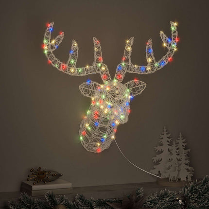 Renhuvud med 140 LED-lampor färgstark 68 x 36,5 x 62,5 cm Akryl