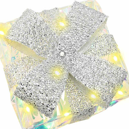 Presentlåda med 60 LED-lampor 3 pcs Varmvit 20 x 20 x 20 cm PET