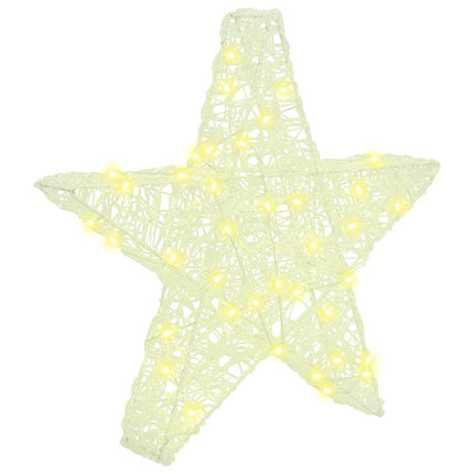 3D Stjärna med 50 LED-lampor Varmvit 55 x 53.5 x 10 cm Akryl