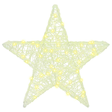 3D Stjärna med 50 LED-lampor Varmvit 55 x 53.5 x 10 cm Akryl