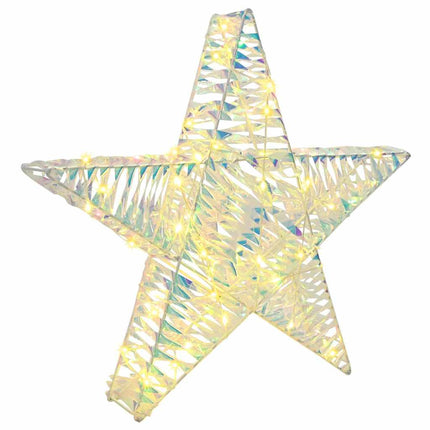 3D Stjärna med 50 LED-lampor Varmvit 55 x 52,5 x 9 cm PET