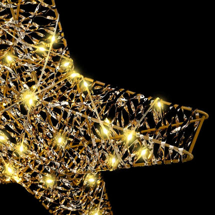 3D Stjärna med 50 LED-lampor Varmvit 55 x 52,5 x 9 cm PET