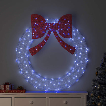 Krans med 150 LED-lampor Blå 120 cm Akryl