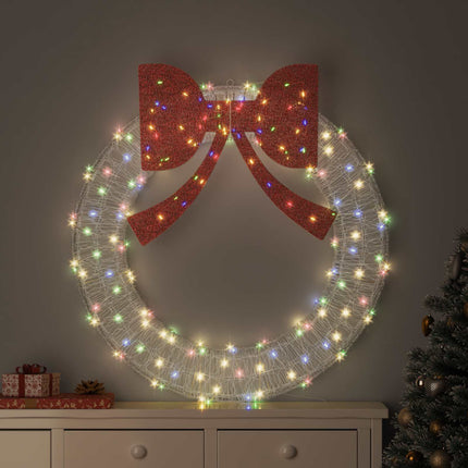 Krans med 150 LED-lampor Flerfärgsdesign 120 cm Akryl