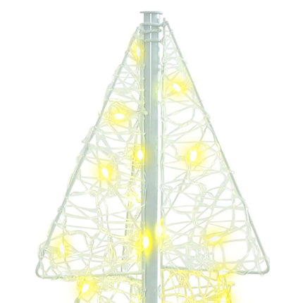 Julgran med 100 LED-lampor Varmvit 120 cm Akryl