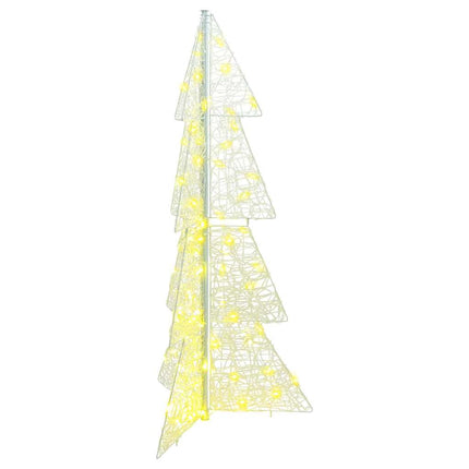 Julgran med 100 LED-lampor Varmvit 120 cm Akryl