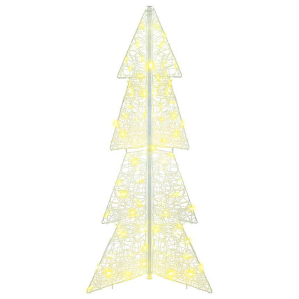 Julgran med 100 LED-lampor Varmvit 120 cm Akryl