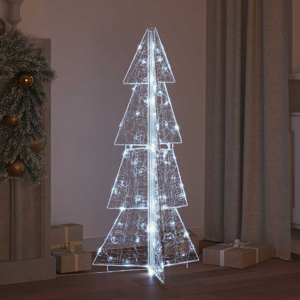 Julgran med 100 LED-lampor Kall Vit 120 cm Akryl