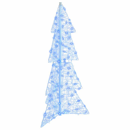 Julgran med 100 LED-lampor Blå 120 cm Akryl