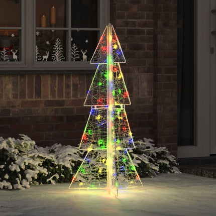 Julgran med 100 LED-lampor Flerfärgsdesign 120 cm Akryl