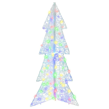 Julgran med 100 LED-lampor Flerfärgsdesign 120 cm Akryl