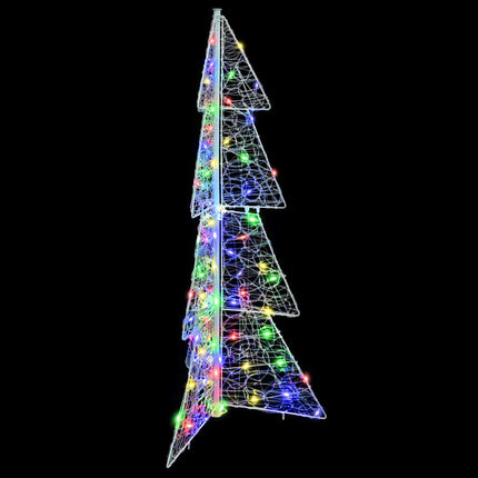 Julgran med 100 LED-lampor Flerfärgsdesign 120 cm Akryl