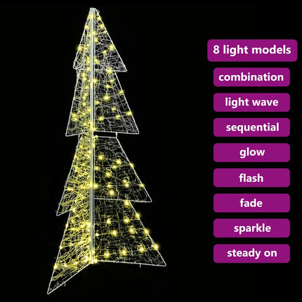 Julgran med 160 LED-lampor Varmvit 150 cm Akryl