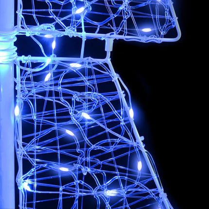 Julgran med 160 LED-lampor Blå 150 cm Akryl