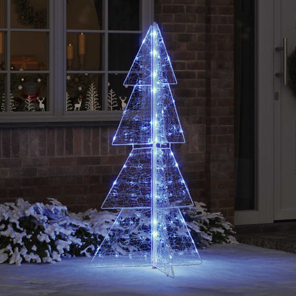 Julgran med 160 LED-lampor Blå 150 cm Akryl