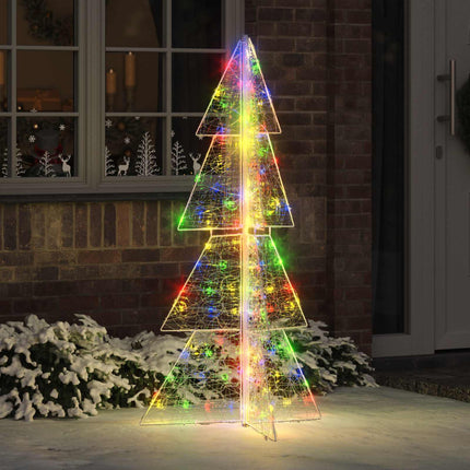 Julgran med 160 LED-lampor Flerfärgsdesign 150 cm Akryl