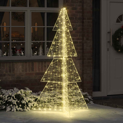 Julgran med 240 LED-lampor Varmvit 180 cm Akryl