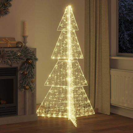 Julgran med 240 LED-lampor Varmvit 180 cm Akryl