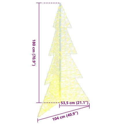 Julgran med 240 LED-lampor Varmvit 180 cm Akryl