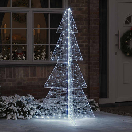 Julgran med 240 LED-lampor Kall Vit 180 cm Akryl