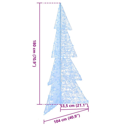 Julgran med 240 LED-lampor Kall Vit 180 cm Akryl