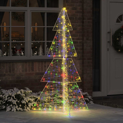 Julgran med 240 LED-lampor Flerfärgsdesign 180 cm Akryl