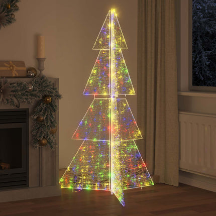 Julgran med 240 LED-lampor Flerfärgsdesign 180 cm Akryl