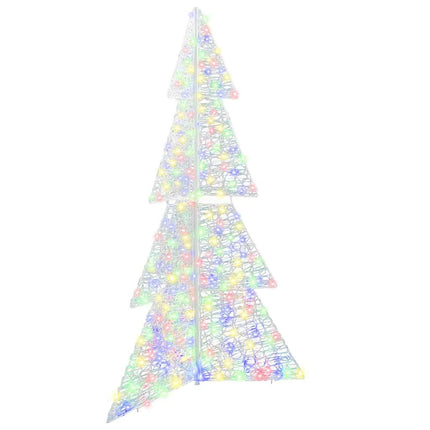 Julgran med 240 LED-lampor Flerfärgsdesign 180 cm Akryl