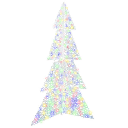 Julgran med 240 LED-lampor Flerfärgsdesign 180 cm Akryl