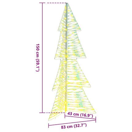 Julgran med 160 LED-lampor Varmvit 150 cm PET