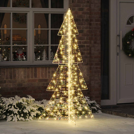 Julgran med 240 LED-lampor Varmvit 180 cm PET